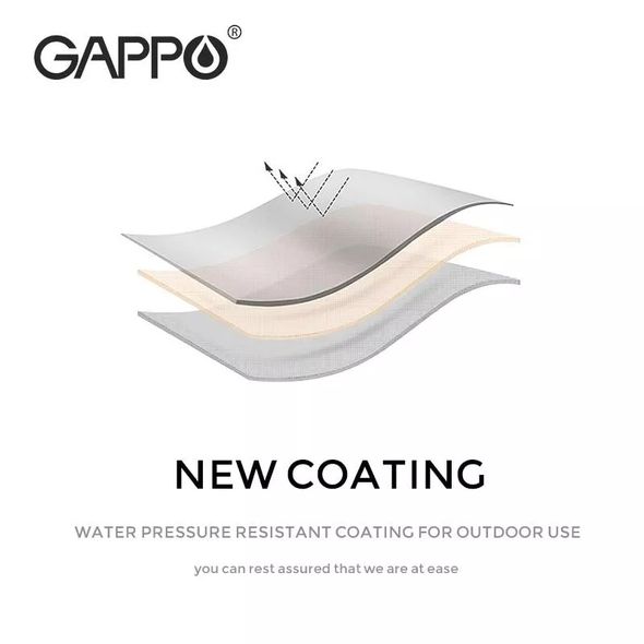 Штора для ванни GAPPO G8655, 180х200 см, пісочний
