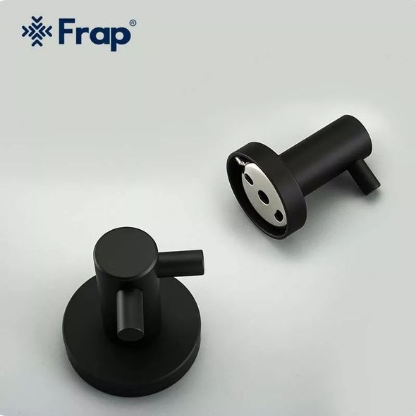 Подвійний гачок для ванної Frap F30205-2 Чорний