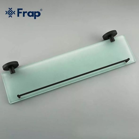 Скляна полиця для ванни Frap F30207 Чорний