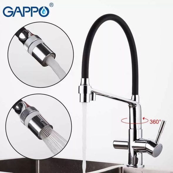 Змішувач для кухні Gappo G4398-7 на дві води
