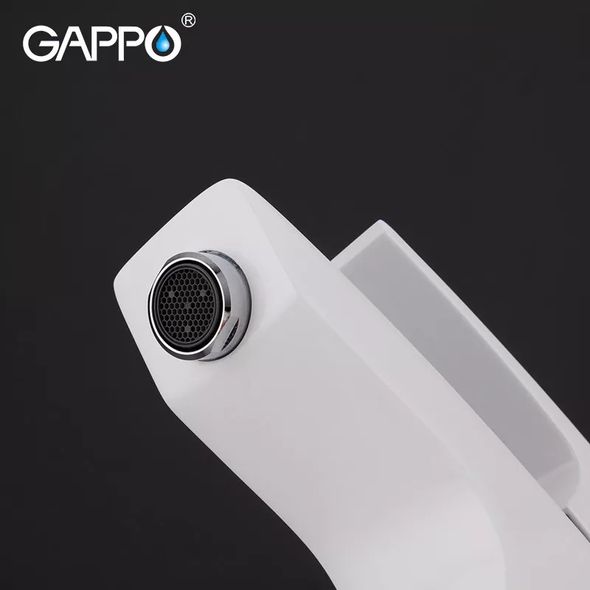 Змішувач для умивальника Gappo Jacob G1007-7 Білий/Хром