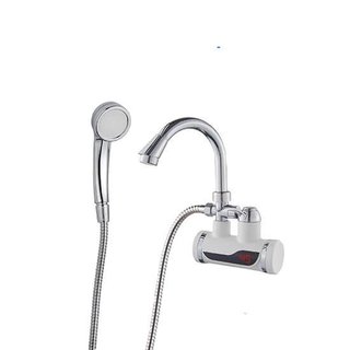 Кран водонагреватель с душем и датчиком температуры Wezer SDR-B07WSTP НАСТЕННЫЙ
