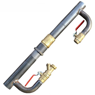 Байпас STA стальной ДУ 40мм (1 1/2") для отопления с клапаном длинный 280мм