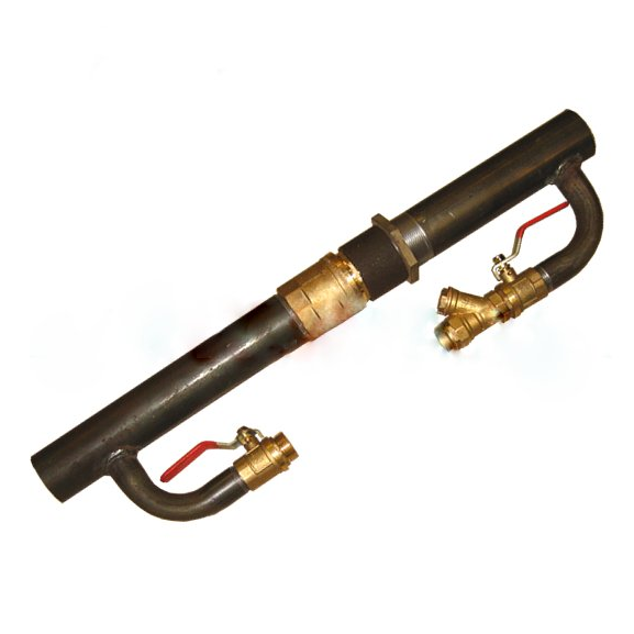 Байпас STA сталевий ДУ 40мм (1 1/2") для опалення із клапаном довгий 280мм