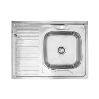 Кухонна мийка накладна Kroner KRP Polierte-6080R (0,6 мм)
