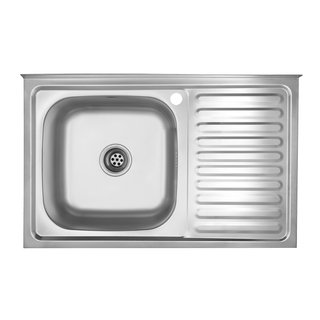 Кухонна мийка накладна Kroner KRP Satin-5080L (0,8 мм)