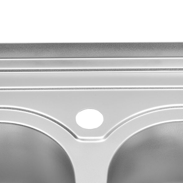 Кухонна мийка накладна Kroner KRP Satin-6080Z (0,8 мм)