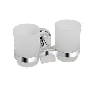 Склянка подвійна з тримачем зубних щіток для ванної кімнати Kroner KRM Elbe - ACG2908
