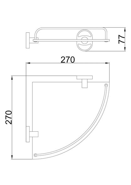 Скляна полиця для ванни Frap F1921-1