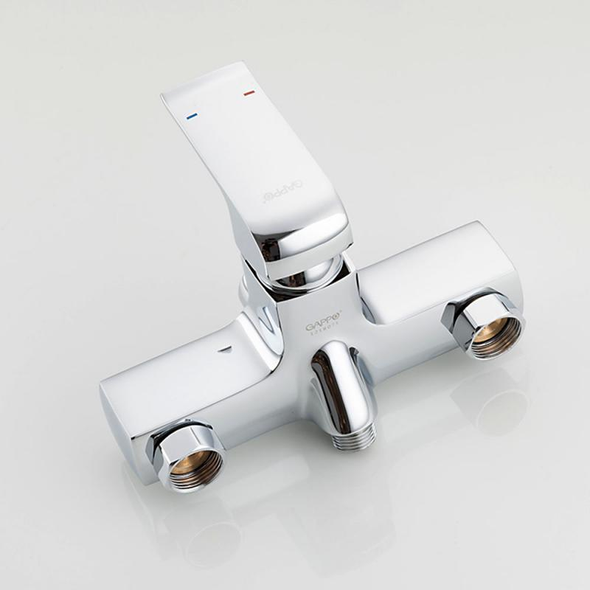Смеситель для ванны Gappo G2250-8 хром/белый