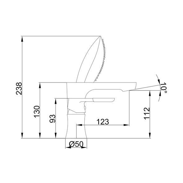 Смеситель на борт ванны Frap F1134 Белый/Хром