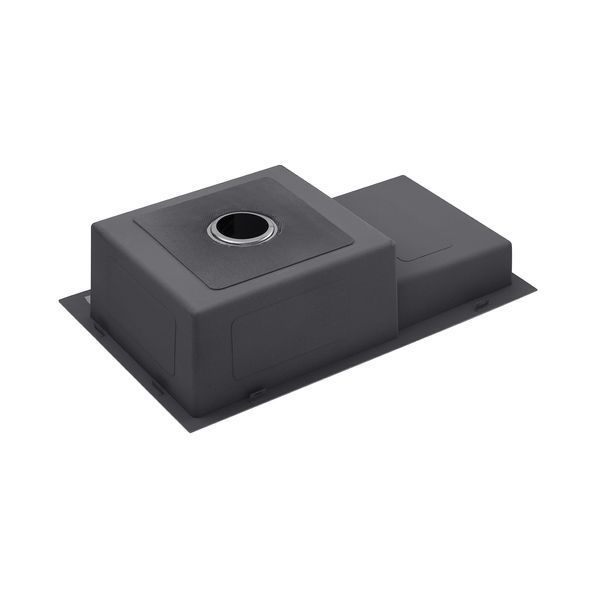 Комплект 4 в 1 кухонна мийка Kroner KRP PVD Schwarze - 7848LHM з дозатором, кошиком і змішувачем Kroner PVD