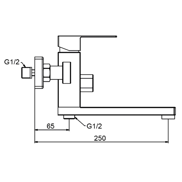 Смеситель для ванны Frap F32802-6 черный