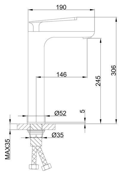 Змішувач для умивальника Frap F1052-56 Білий/Хром