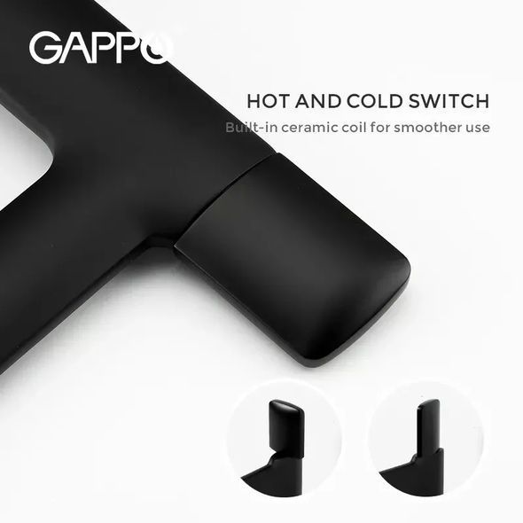 Смеситель для умывальника Gappo G1052-86 черный
