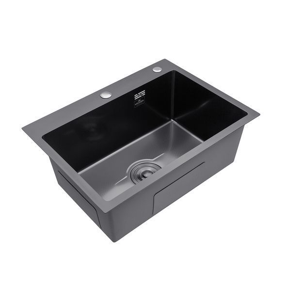 Кухонна мийка Kroner KRP Derby - 5843HM PVD (2,5/0,5 мм)