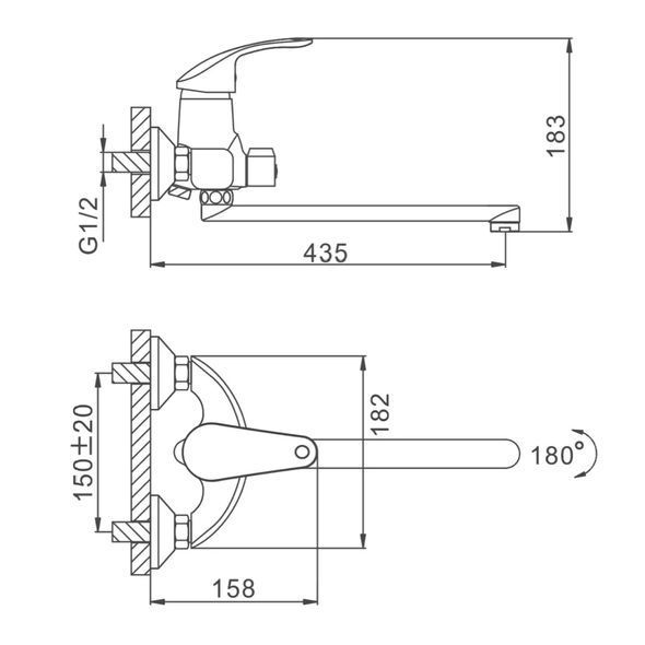 Змішувач для ванни Frap F2221