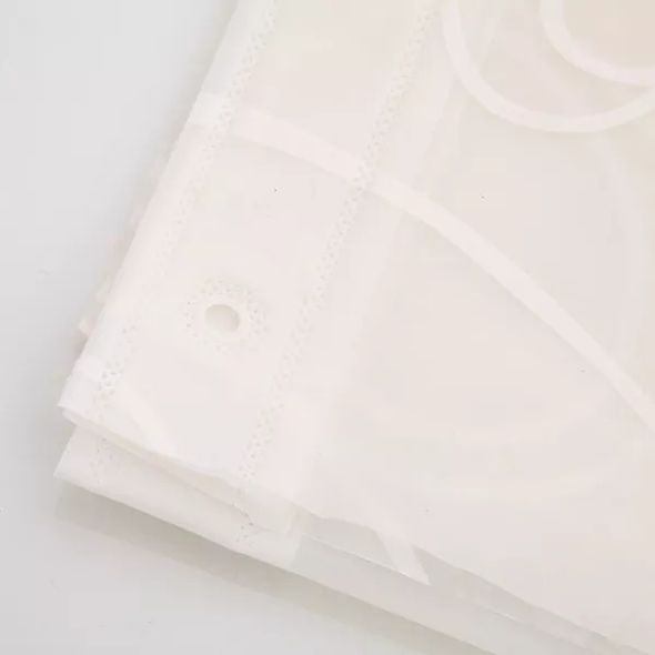 Шторка для ванної і душа Frap F8805, поліетилен, 180 x180 см, білий/серий
