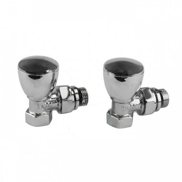 Комплект радиаторных кранов Karro KR-319 1/2" Хром
