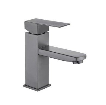 Змішувач для умивальника WEZER PRO1-02-GUNGREY, збройова сталь