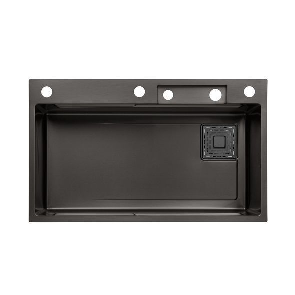 Кухонна мийка Kroner KRP Schwarze - SET7545HM PVD (3.0/0.8 мм)