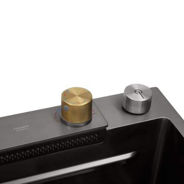 Кухонна мийка Kroner KRP Schwarze - SET7545HM PVD (3.0/0.8 мм)