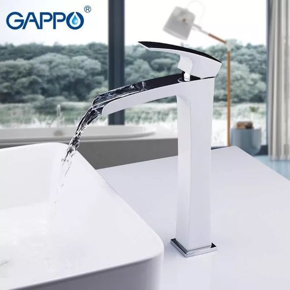 Смеситель для умывальника Gappo G1007-31 белый/хром