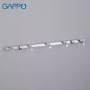 Вішалка GAPPO G202-5 на 5 гачків 300 мм, хром