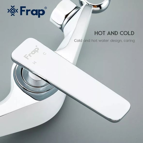 Смеситель для душа с гигиенической воронкой Frap F2058, белый/хром
