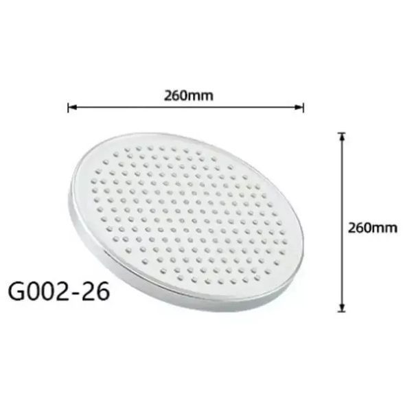 Тропічний душ GAPPO G002-26, &Oslash;260 мм, білий/хром