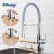 Смеситель для кухни с гибким изливом Frap F4452-6 Серый/Хром