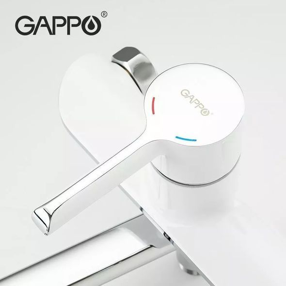 Змішувач для ванни Gappo G2203-8 білий/хром