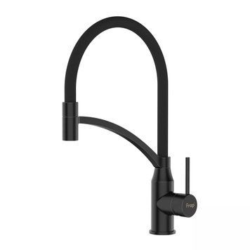 Змішувач для кухні Frap F4552-6 з гнучким виливом Чорний