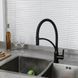 Смеситель для кухни Frap F4552-6 с гибким изливом Черный