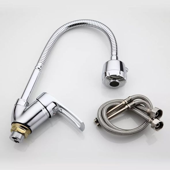 Смеситель для кухни Frap F43701-B с гибким изливом, Хром