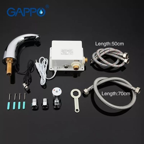 Смеситель для умывальника сенсорный Gappo G517 хром