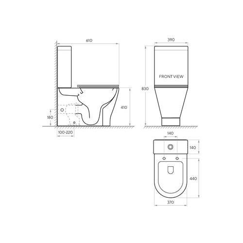 Унитаз напольный компакт Koller Pool TWIST с сиденьем Soft-close 1878550199