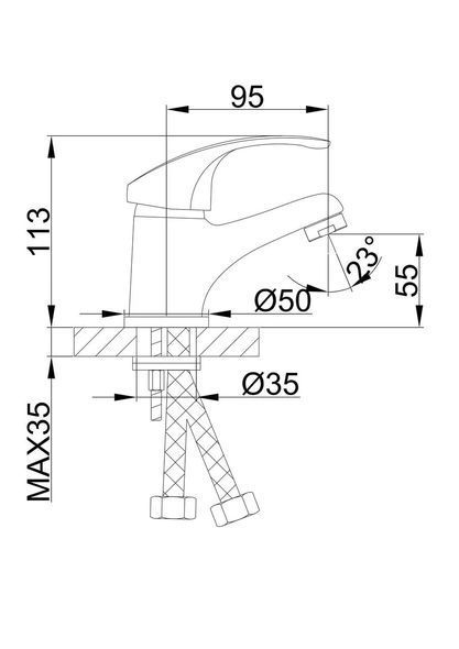 Смеситель для умывальника Frap F1036 Хром