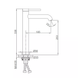 Змішувач високий для умивальника Gappo G1006-26 Чорний