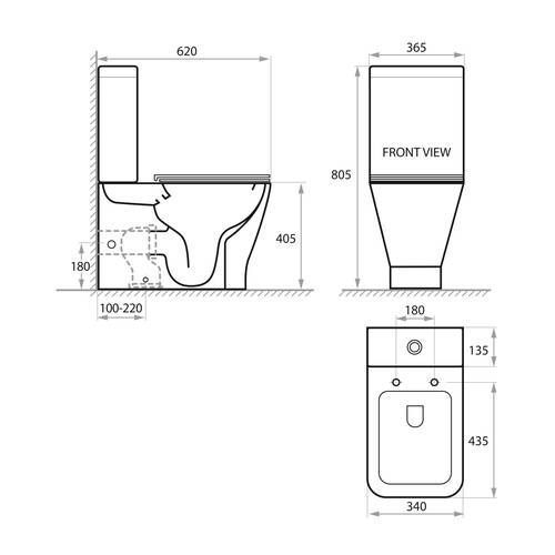 Унітаз підлоговий компакт Koller Pool Trend Smart система змиву Tornado 3.0 з сидінням Soft-close 1886570199