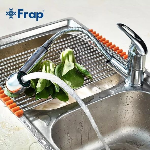 Смеситель для кухни с выдвижным изливом Frap F6003 Хром