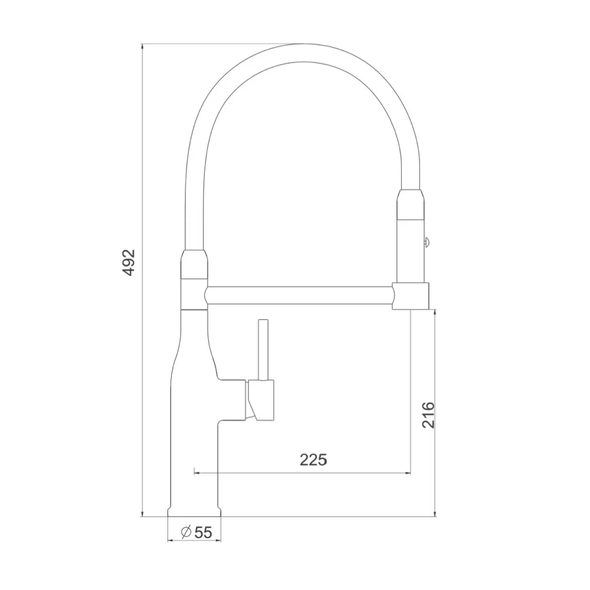 Смеситель для кухни с гибким изливом GAPPO G4398-51 Графит