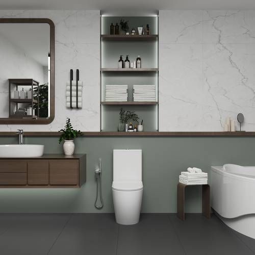 Унитаз напольный компакт безободковый Koller Pool Twin Rimless с сиденьем Soft-close 0570550119