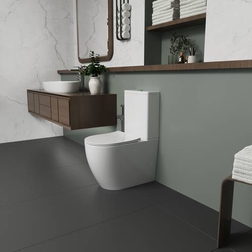 Унитаз напольный компакт безободковый Koller Pool Twin Rimless с сиденьем Soft-close 0570550119