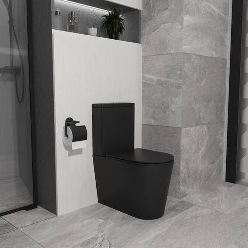 Унітаз підлоговий компакт Koller Pool Grace з сидінням Soft-close чорний матовий 1808560699