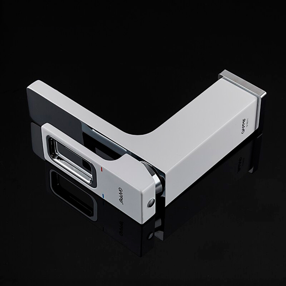 Смеситель для умывальника Gappo G1017-8 белый/хром