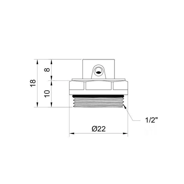 Кран Маєвського Karro KR-17044 1/2" під викрутку