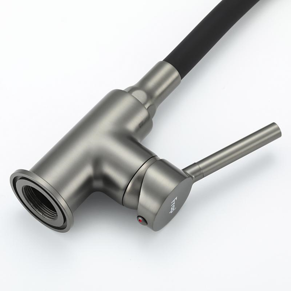 Смеситель для кухни под фильтр Frap F4044-9 с гибким изливом Графит