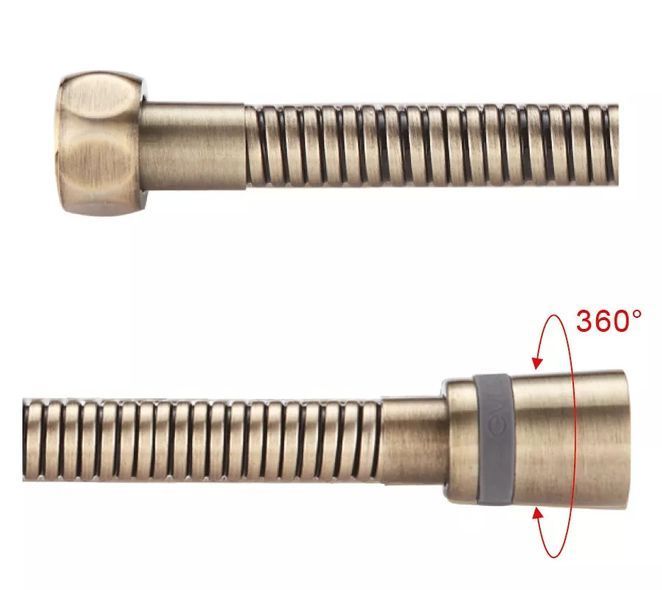 Душовий шланг GAPPO G45-4, латунь, 1500 мм, бронза
