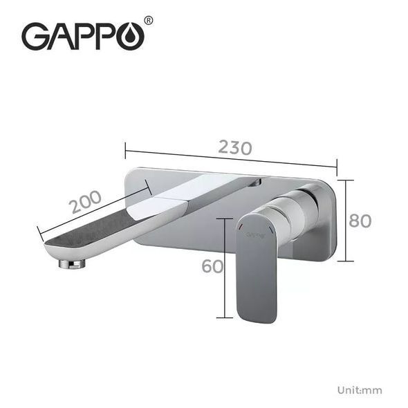 Смеситель для умывальника Gappo G1048-22 белый/хром